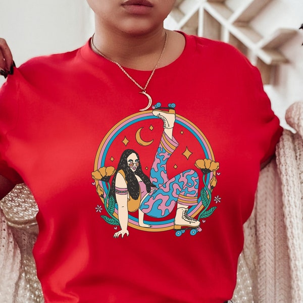 Woman's t-shirt - HIPPIE HURRAY sweet - Hippie Symbols & colorful circles
