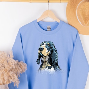 Coonhound Sweatshirt, Coonhound Art Sweatshirt, Dog Mom Sweatshirt, Dog Lover Sweater, Coonhound Mom Tee,  Coonhound Dad Gift, Dog Mom Gift