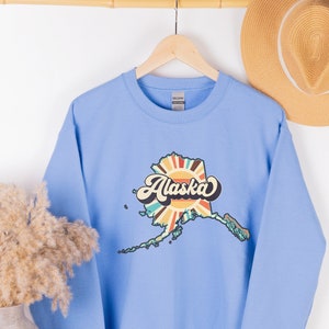 Alaska Retro Sweatshirt, Alaska State Sweatshirt, Alaska Mountain Sweatshirt, Alaska Sweatshirt, Vintage Sweatshirt, Gift For Alaska Lover