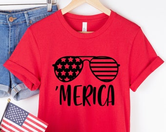 Merica T-Shirt, 4th of July Shirt, Patriotic Shirt, Independence Day Shirt, American shirt, USA Shirt, Memorial Day Tee, USA T-Shirt