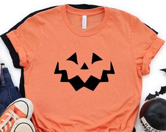 Halloween Pumpkin Shirt, Funny Cute Pumpkin Halloween Fall T Shirt For Girls, Boys & Women, Halloween Shirt, Halloween Girl Shirt, Funny Tee