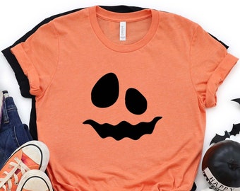 Halloween Pumpkin Shirt, Funny Cute Pumpkin Halloween Fall T Shirt For Girls, Boys & Women, Halloween Shirt, Halloween Girl Shirt, Funny Tee
