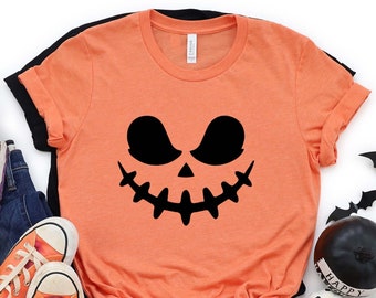 Halloween Pumpkin Shirt, Funny Cute Pumpkin Halloween Fall T Shirt For Girls, Boys & Women, Halloween Shirt, Halloween Girl Shirt, Funny Tee