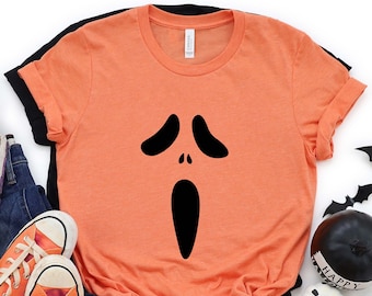 Halloween Pumpkin Shirt, Funny Cute Pumpkin Halloween Fall T Shirt For Girls, Boys & Women, Halloween Shirt, Halloween Scream Shirt, Funny