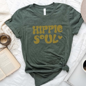 Hippie Soul, Hippie Shirt, Novelty Shirt, Hippie Tshirt, Boho Shirt, Hippie Graphic Tee, Bohemian Shirt, Flower Child, Beatnik Shirt, Yippie