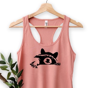 Raccoon Tank Top, Cute Raccoon Tank Top, Raccoon Lover Tank Top, Animal Lover Tank Top, Graphic Tank Top, Raccoon Lover Gift, Raccoon Gift