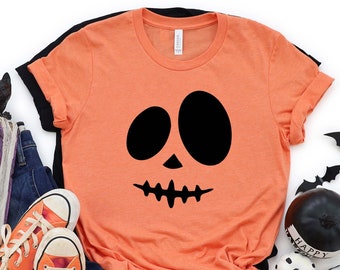 Halloween Pumpkin Shirt, Funny Cute Pumpkin Halloween Fall T Shirt For Girls, Boys & Women, Halloween Shirt, Halloween Girl Shirt, Funny Tee