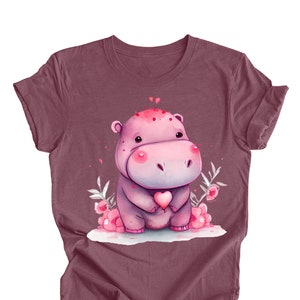 Hippo Birthday Sweet Hippo Cute Hippopotamus' Unisex Jersey T-Shirt