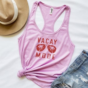 Vacay Mode Palm Tree Tank Top, Vacation Tank Top, Summer Vibes Tank Top, Girl Beach Trip, Girl Vacay Mode Tank Top, Traveler Shirt