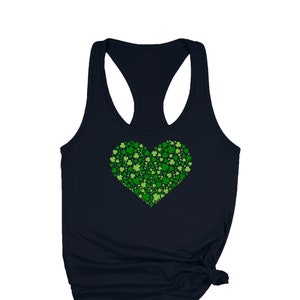Clover Heart Tank Top, St Patrick&#39;s Day Tank Top, St Patty&#39;s Day Tank Top, Shenanigans Tank Top, Shamrock Tank Top, Gift For Irish