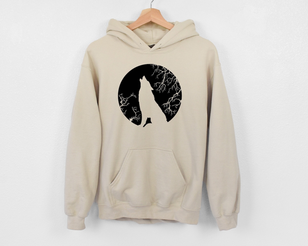 Howling Wolf Hoodie, Wolf Hoodie, Wolf Lover Hoodie, Wolf Girl Hoodie