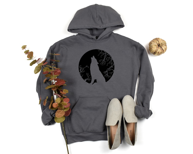 Howling Wolf Hoodie Wolf Hoodie Wolf Lover Hoodie Wolf Girl - Etsy