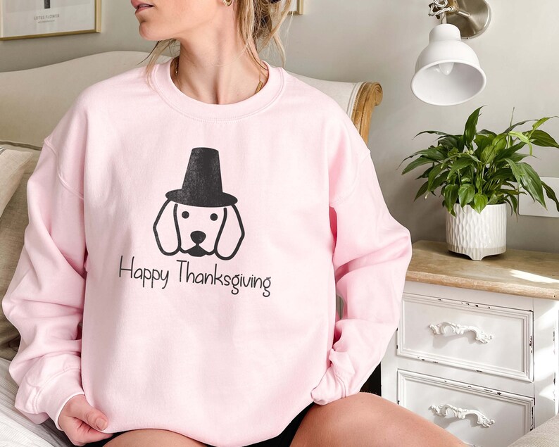 THANKSGIVING SWEATSHIRT, TRENDY Sweatshirt, Aesthetic Graphic Printed Thanks Giving Sweatshirt, Christmas Crew Neck Sweatshirt Gifts image 3