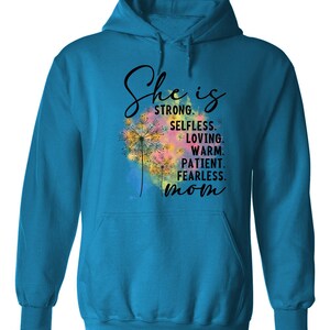Mom Hoodie, Mother Hoodie, Mother&#39;s Day Hoodie, Women&#39;s Hoodie, Gift for Mother&#39;s Day, Gift for Mom, Gift for Her, Strong Loving Mom Hoodie