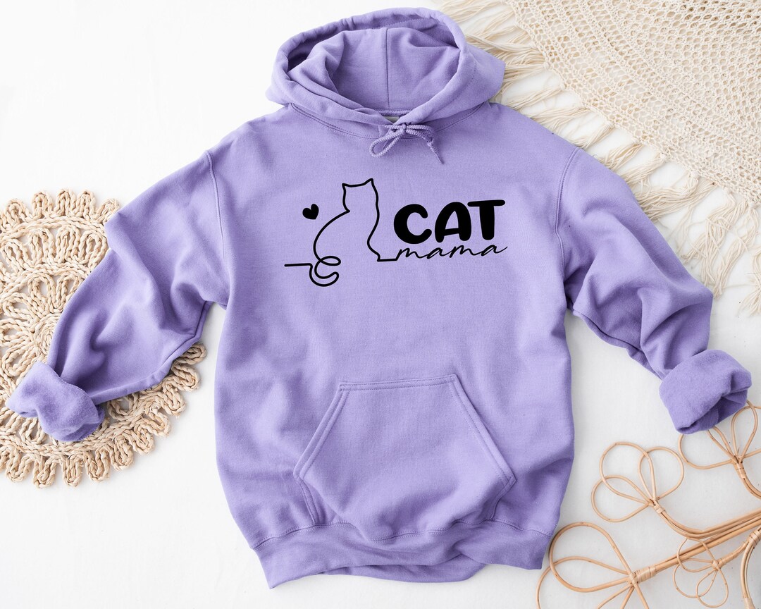 Hoode Wth Cat Motf Hoode Cat Lover Gft Gft For Cat - Etsy