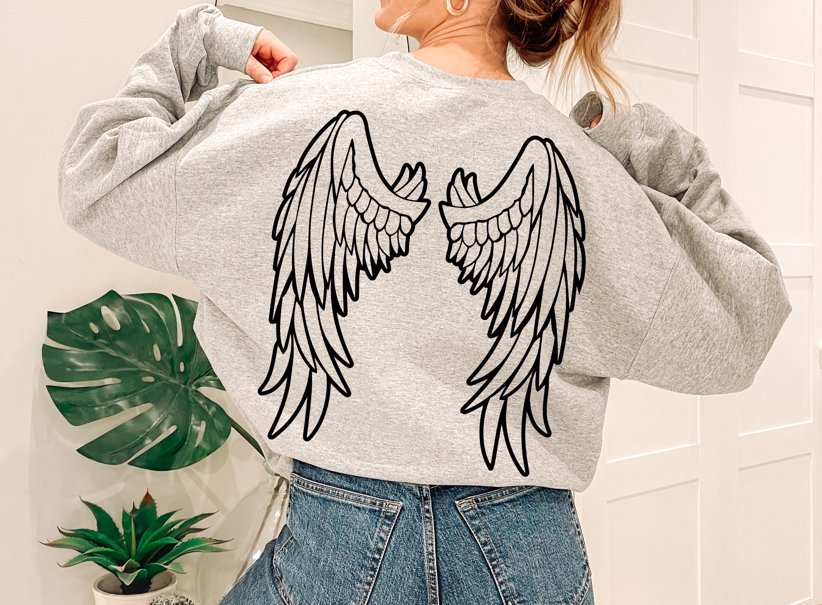 Wings Sweatshirt Angel Sweatshirt Angel Wings Sweater Gift - Etsy Norway