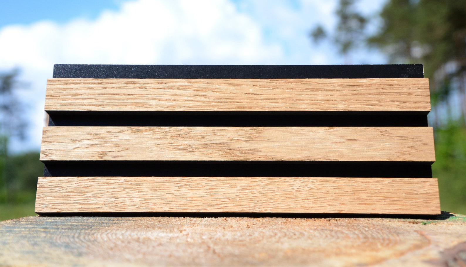 Panneau de lattes en bois acoustique