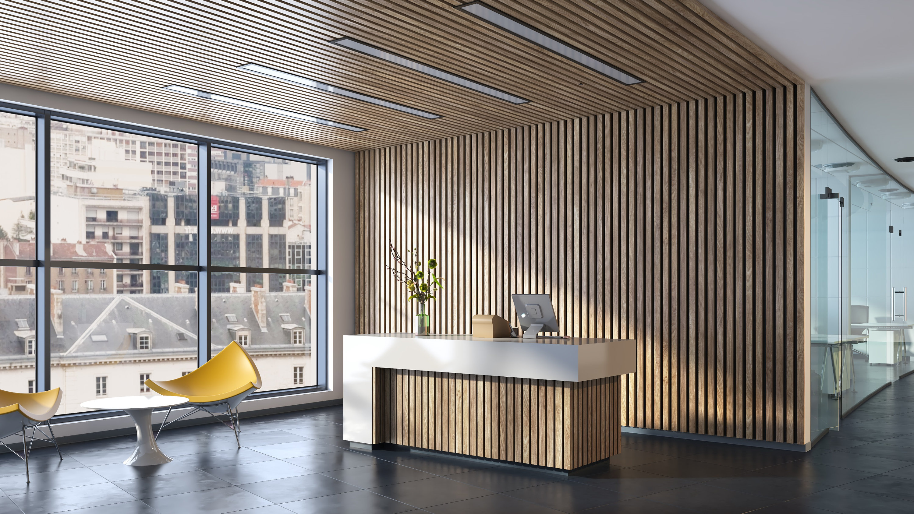 Panneau de lattes acoustiques en bois