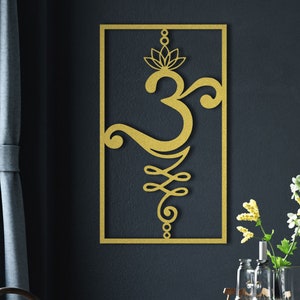 Unalome Lotus Metal Wall Art: Endless Symbol Decor