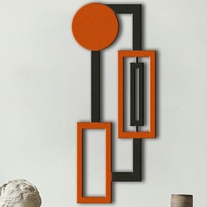 Geometric Metal Wall Art: Mid Century Modern Decor