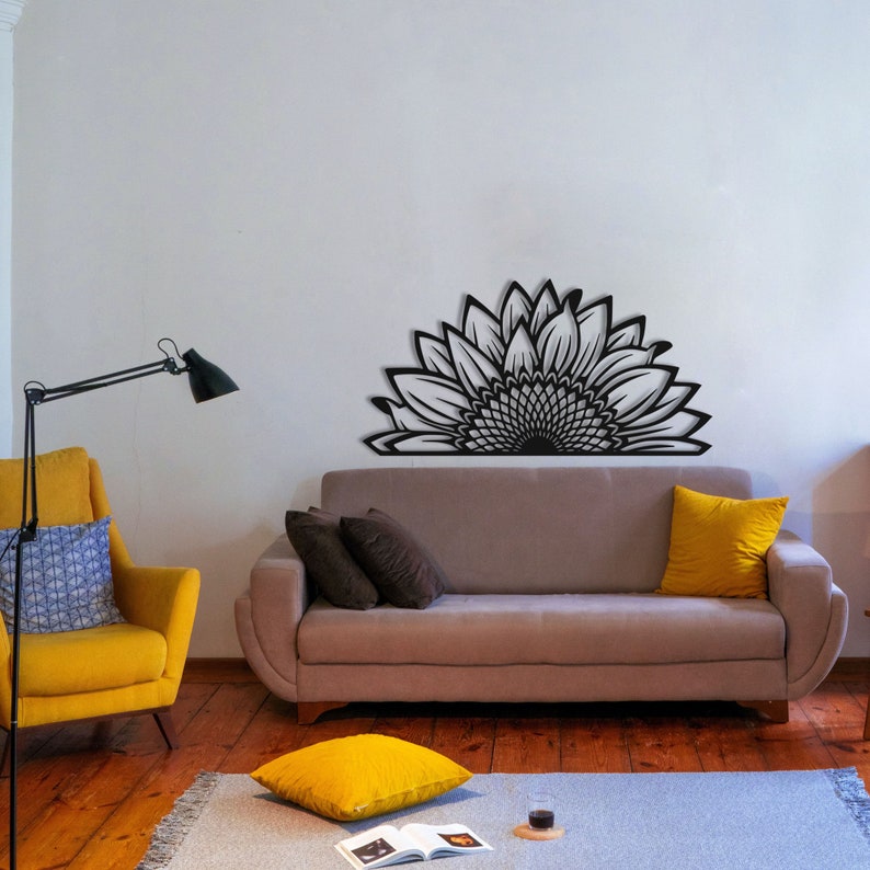 Sun Flower Metal Wall Art Daisy Wall Art Corner Wall Decor Etsy