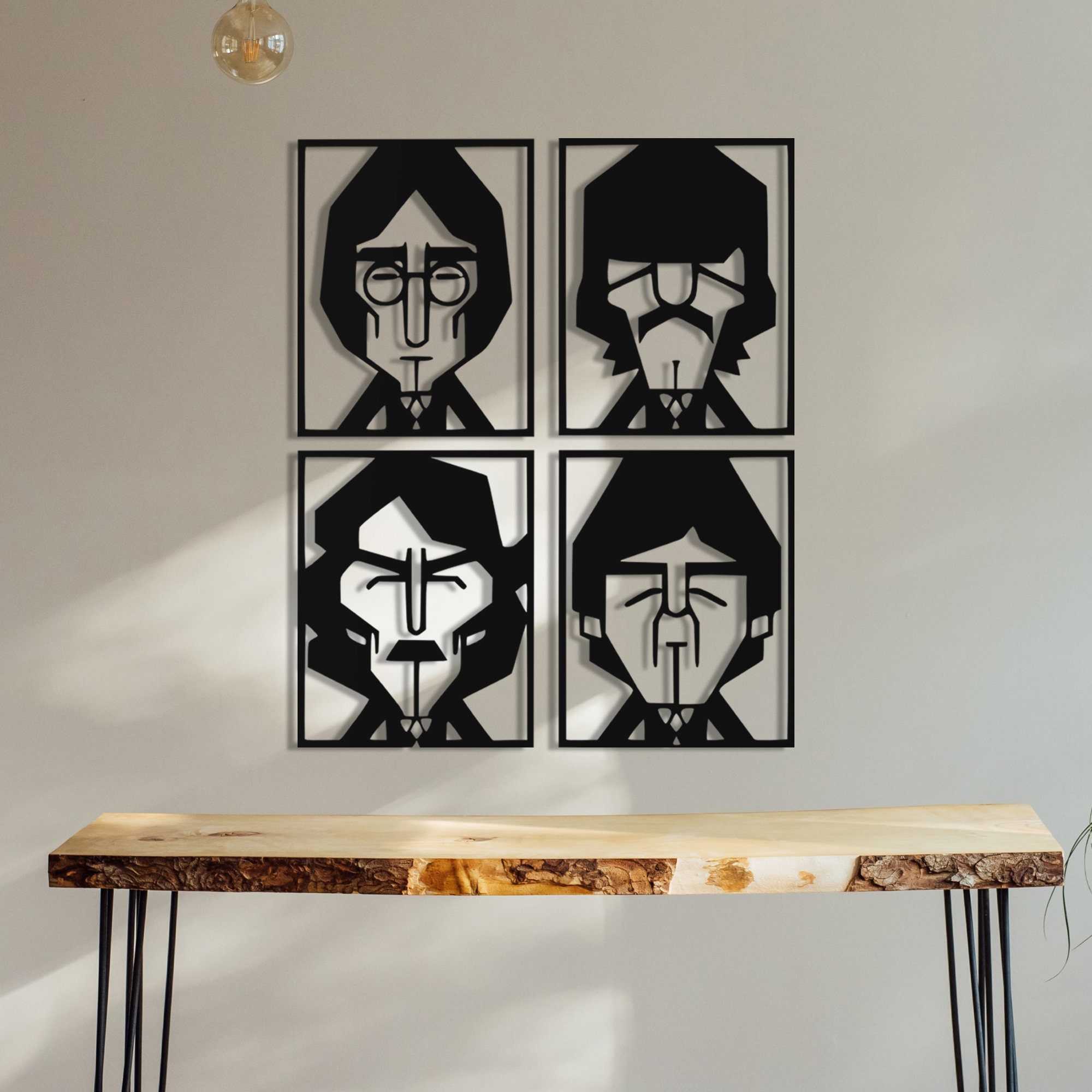 THE BEATLES SILVER DISC WALL DECORATION■ Amazon.com: Beatles Metal Wall Art Decor Fun Decor