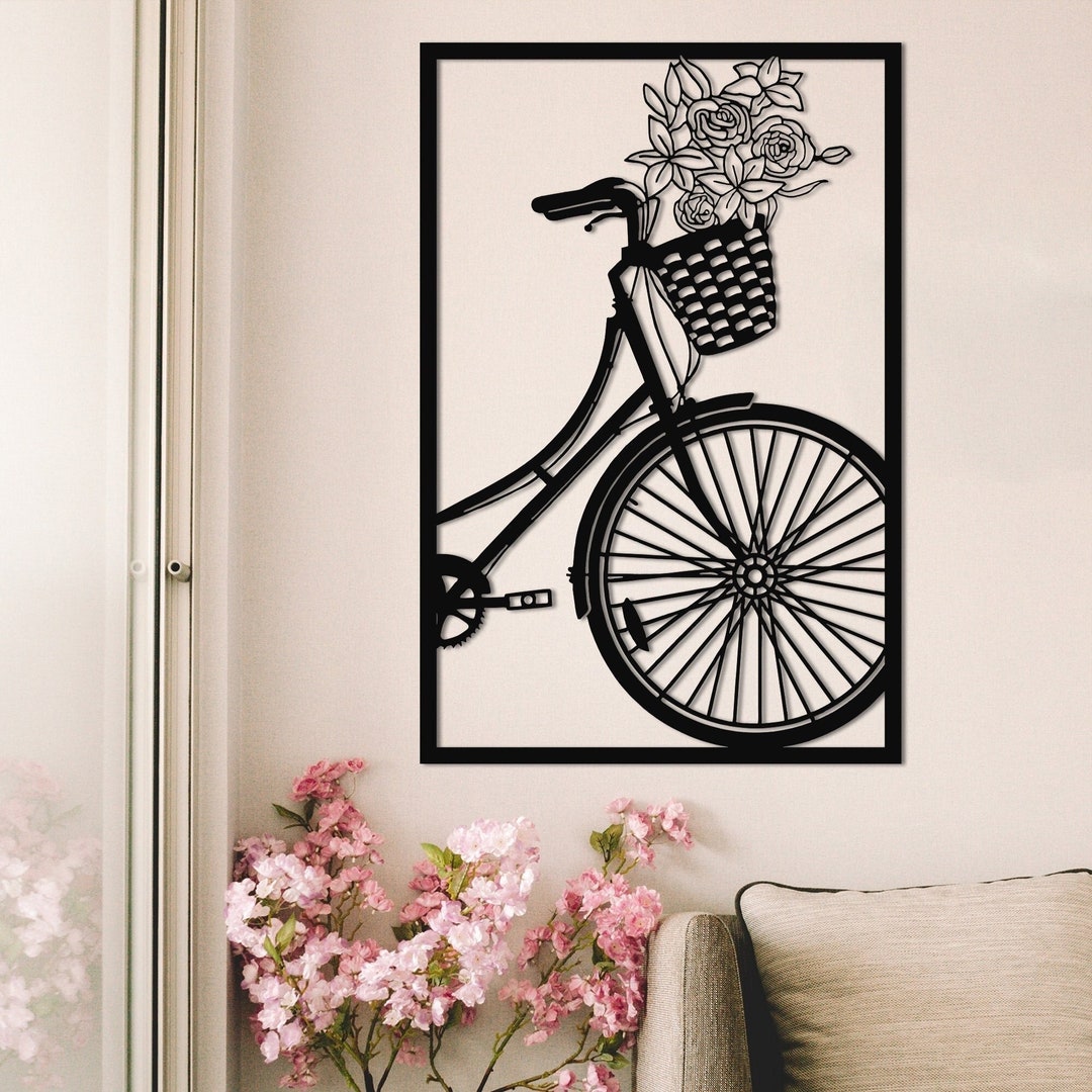 Bicycle Metal Wall Art, Bike Art, Bike Wall Art, Cafe Wall Art, Metal
