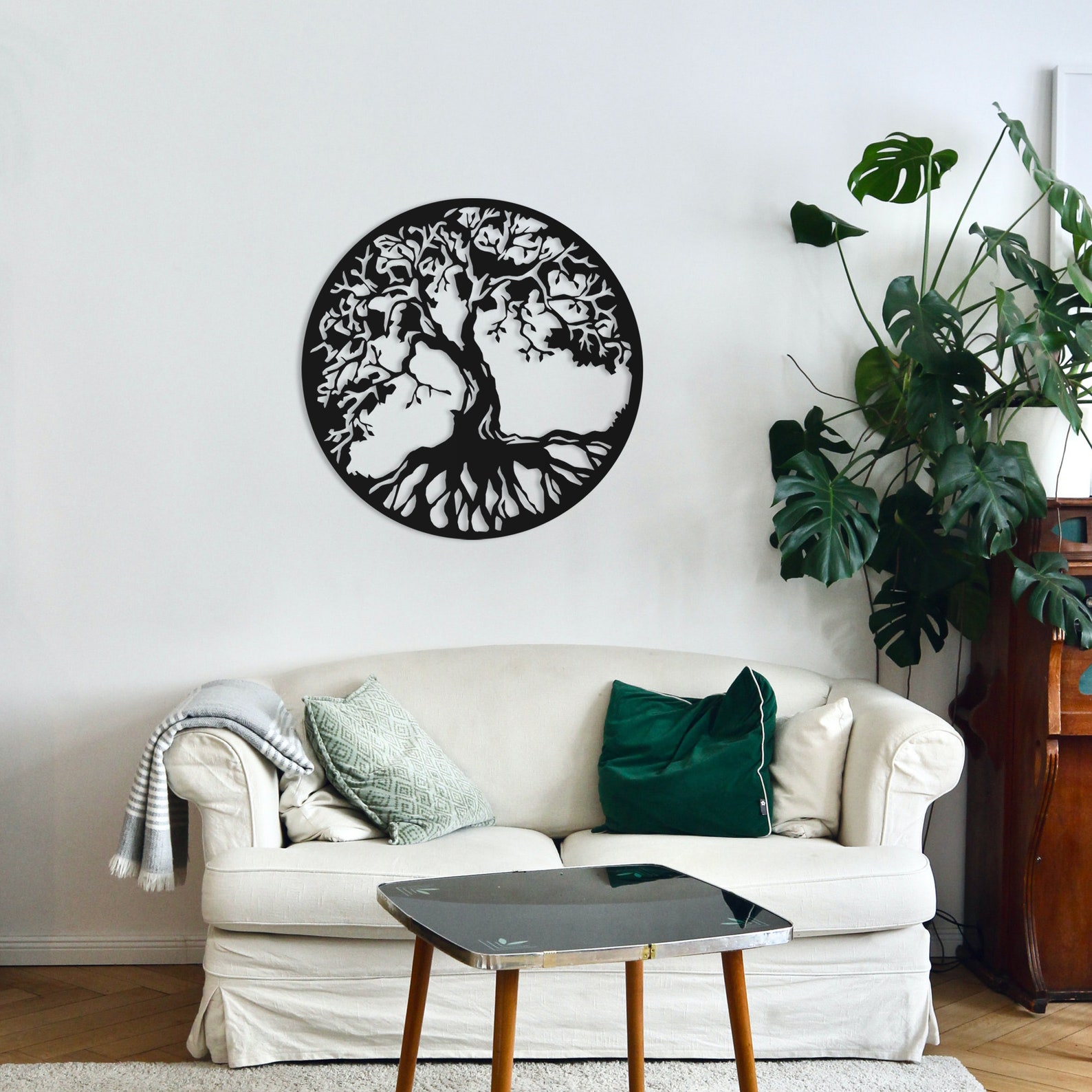 Tree of Life Metal Wall Decor Round Tree Sign Tree of Life - Etsy