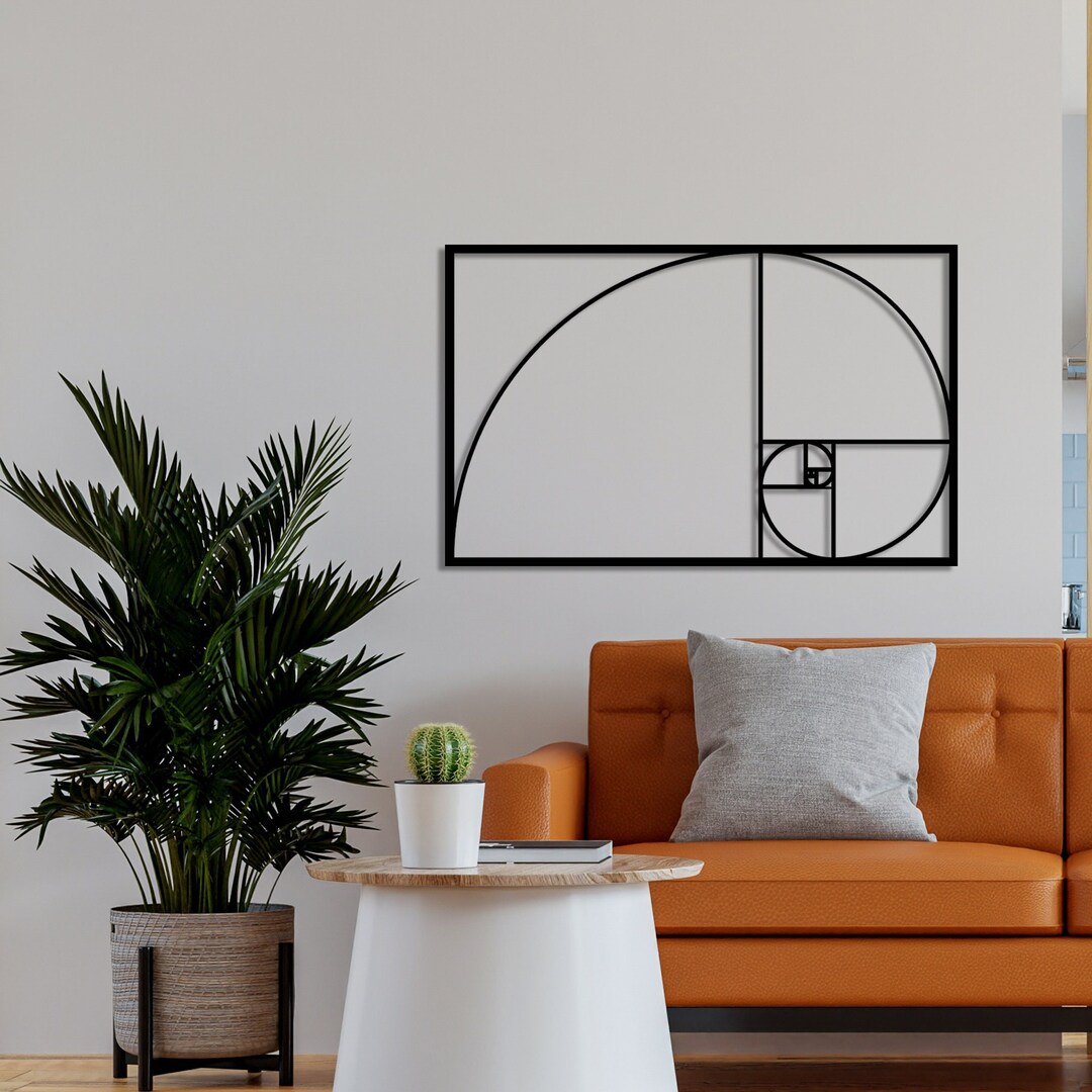 Golden Ratio Metal Wall Art, Metal Wall Decor, Geometric Wall Art