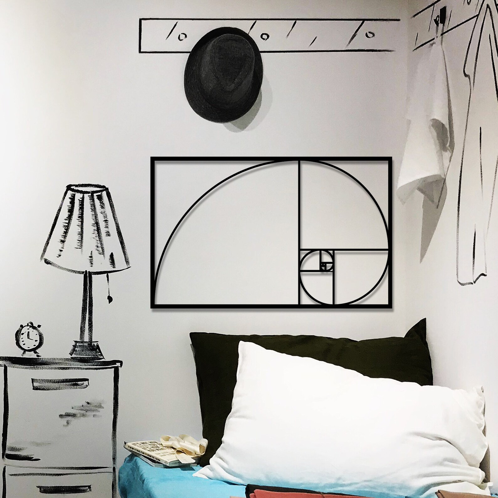 Golden Ratio Metal Wall Art Metal Wall Decor Geometric Wall Etsy