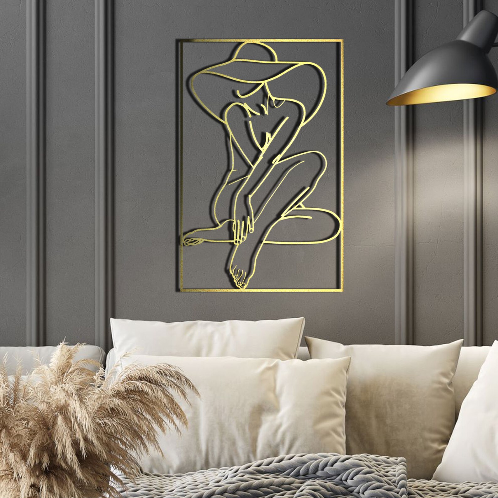 Female Body Metal Wall Art Naked Woman Minimalist Line Art - Etsy