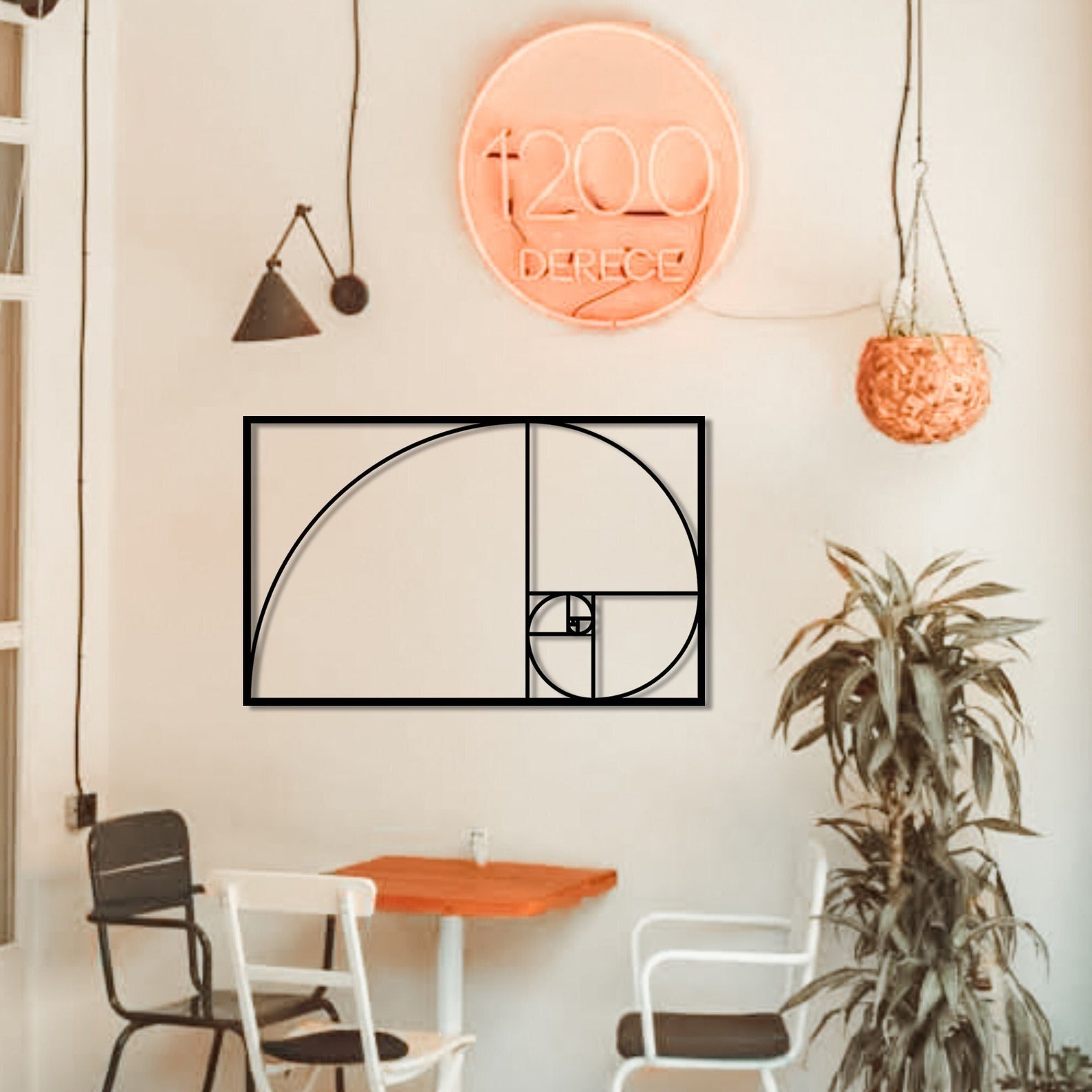 Golden Ratio Metal Wall Art Metal Wall Decor Geometric Wall Etsy