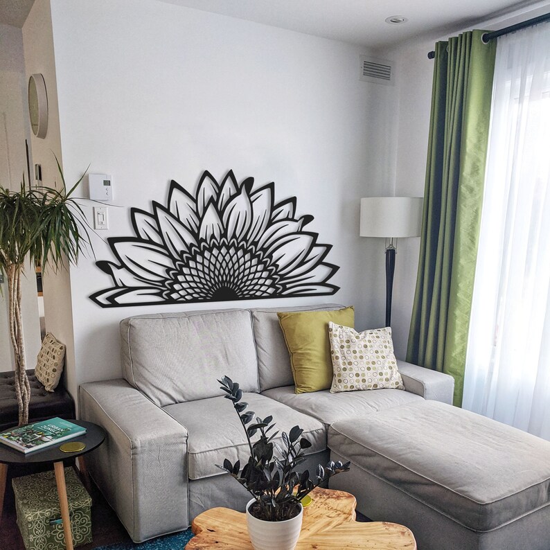 Sun Flower Metal Wall Art Daisy Wall Art Corner Wall Decor Etsy