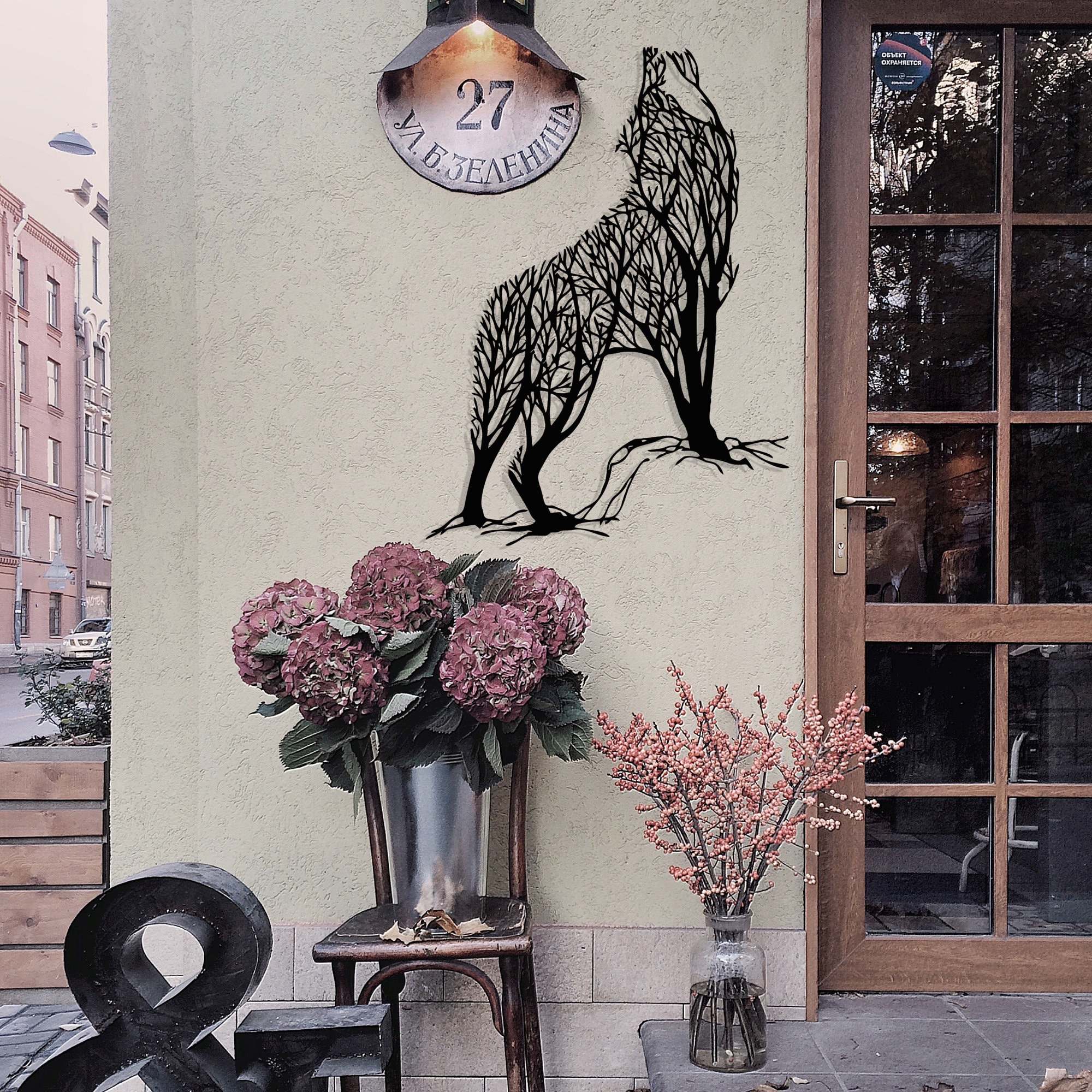 Abstract Wolf Metal Wall Art Wolf Wall Art Chalet Wall Etsy