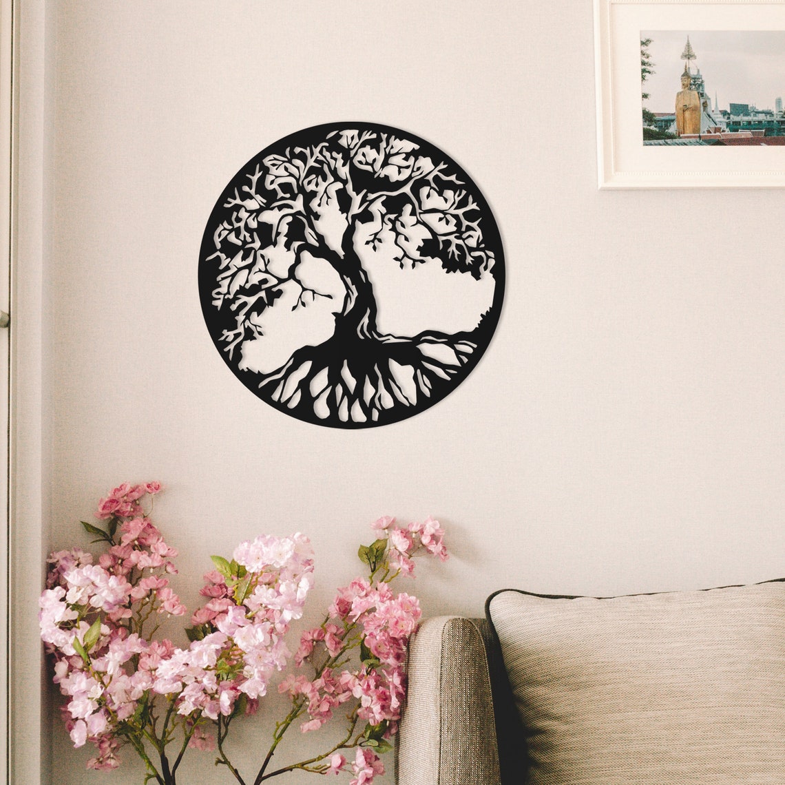 Tree of Life Metal Wall Decor Round Tree Sign Tree of Life - Etsy