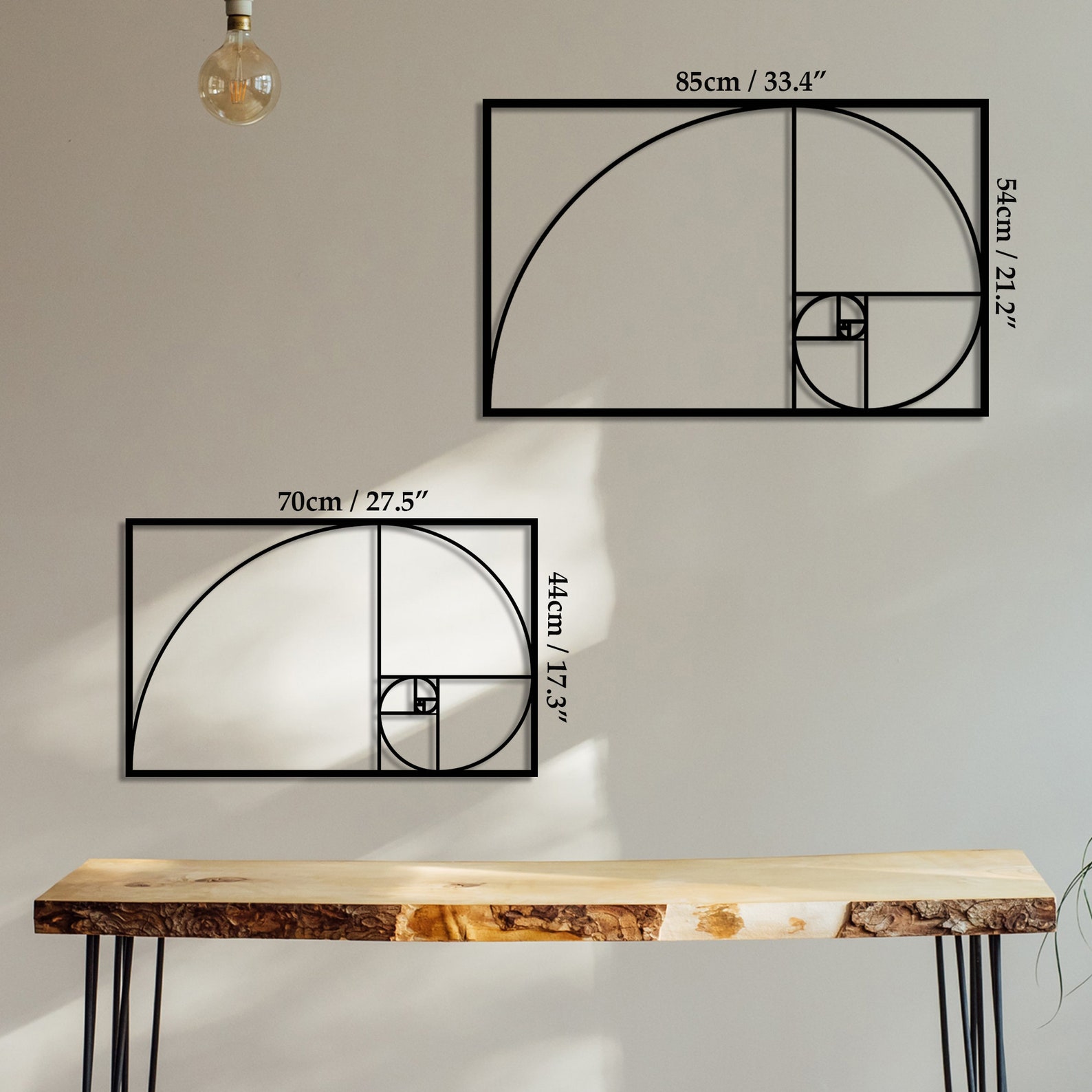 Golden Ratio Metal Wall Art Metal Wall Decor Geometric Wall Etsy