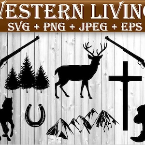 Western SVG Bundle,  Southern Bundle, American, Cowboy Cowgirl, PNW, png, eps, jpeg, Southern svg, svg bundle, Circut bundle