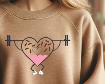 Valentine's Day svg, Workout PNG, Heart png, Donut svg, Gym SVG, Fitness, Lifting png, Cute Gym PNG, Gym png, Cricut, Coffee Mug Designs