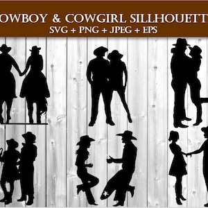 Paar svg, Silhouette svg, Western svg, Cowgirl Cowboy svg, Liebes svg Hochzeit svg, Südliches Leben, Western Bundle, Land, SVG, EPS, JPG