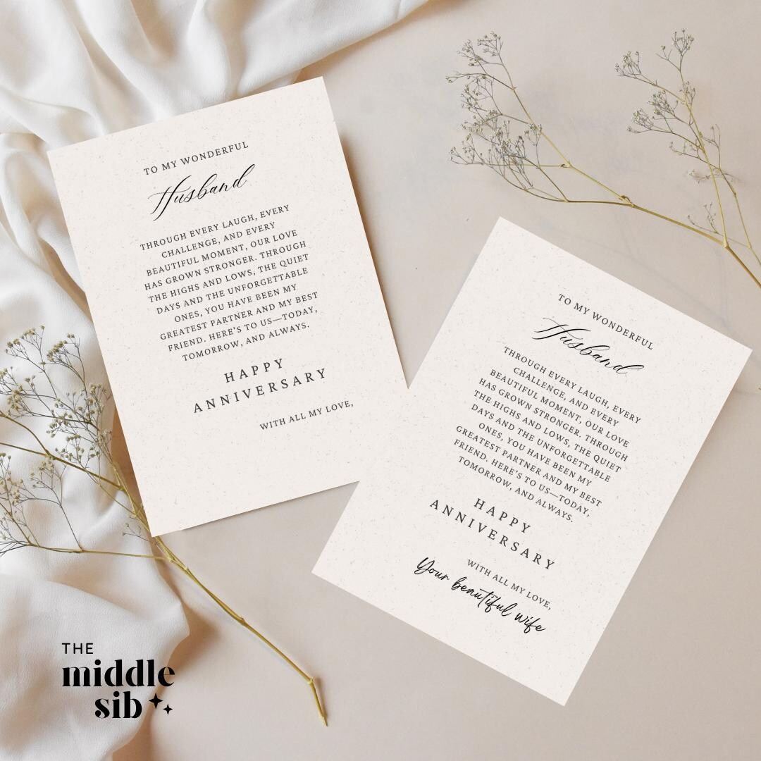 Anniversary Card for Husband | Romantic Gift (PDF) - Etsy