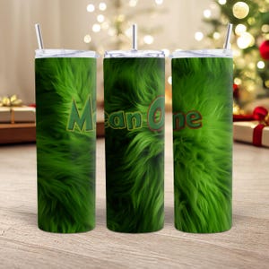 Mean One 20 Unzen Skinny Tumbler Design, Grinchy Weihnachten Tumbler Wrap, Frohe Weihnachten Tumbler Design, Mean One Weihnachten Tumbler Wrap