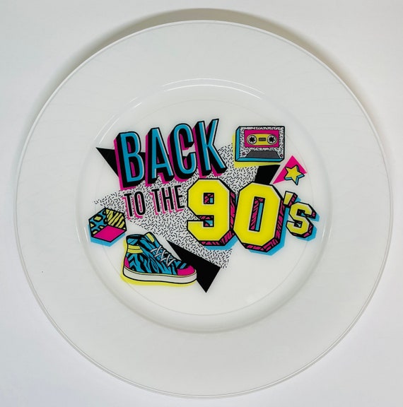 80s Large Plate 8pc Party Goods 80s Large Plate 8pc Party Goods