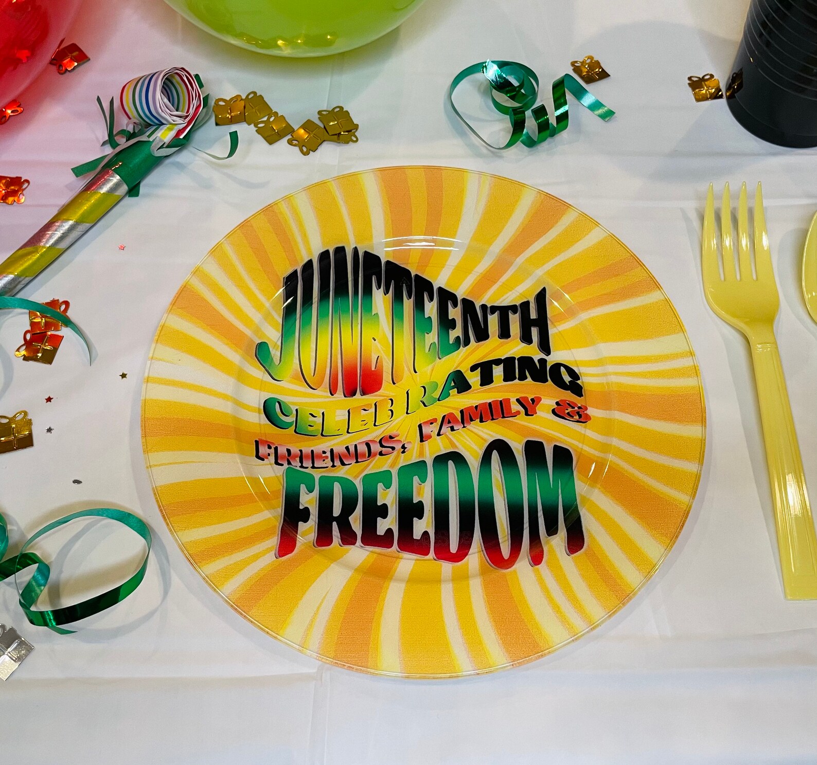 Theme Party Plates 8pc Black Etsy