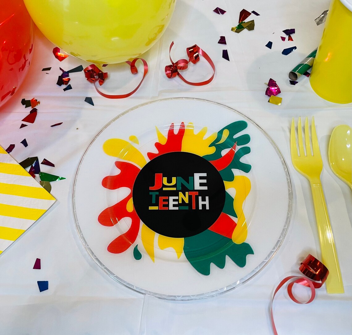 Party Plates 8pc Black History, Party Supplies, African