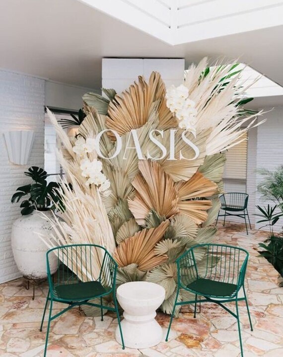 5pcs Natural Dried Palm leaves Pampas Grass Boho Wedding Decor Etsy