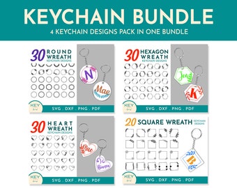 Wreath Svg Bundle, Laurel Wreath Svg, Floral Wreath Svg, Circle Frame Svg, Keychain Svg, Circle Monogram Svg, Square Svg, Hexagon, Heart