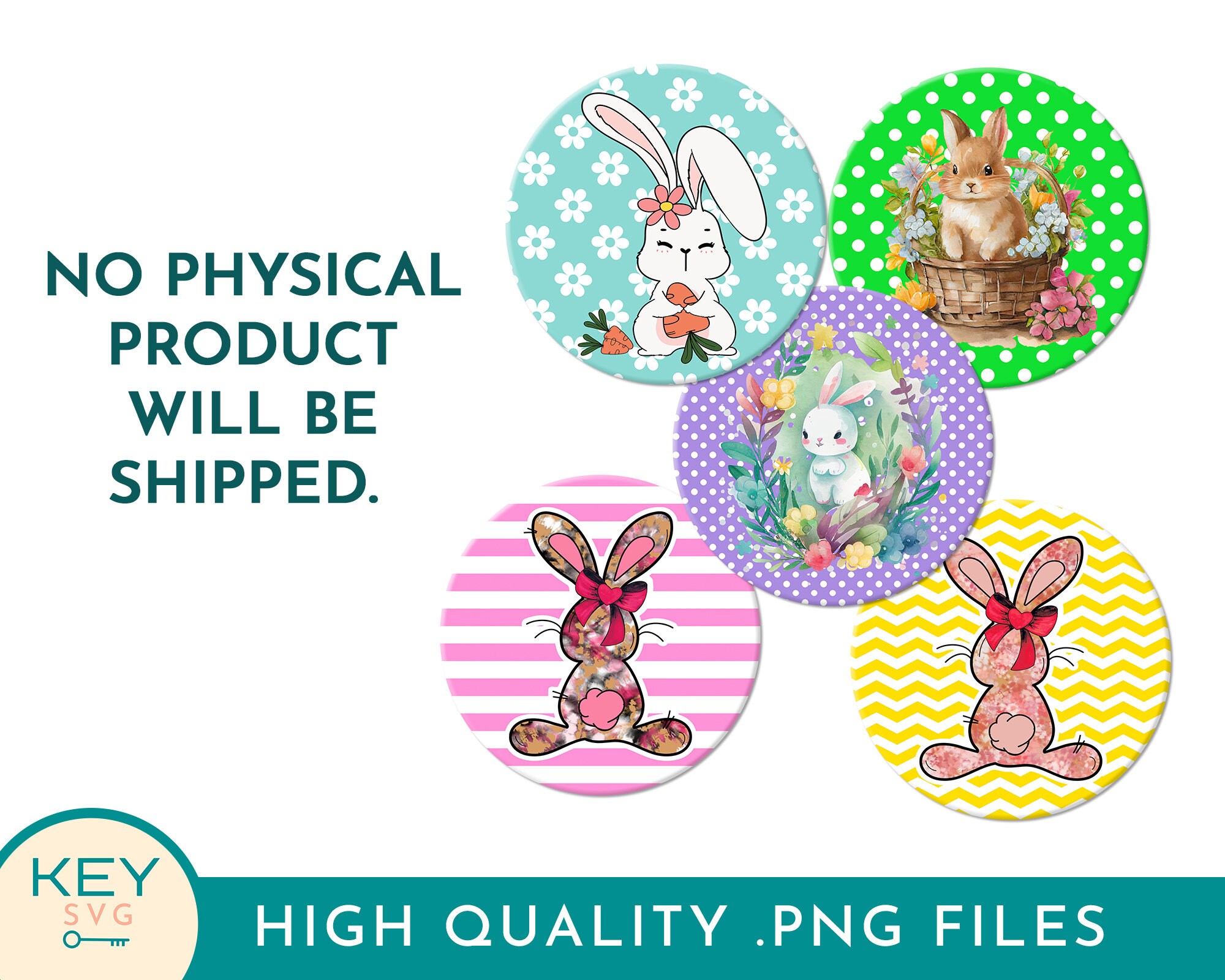 Easter Rabbit Round Easter Bunny Round Earring Png, Rabbit Png, Earrings Bundle Png, Bunny ...