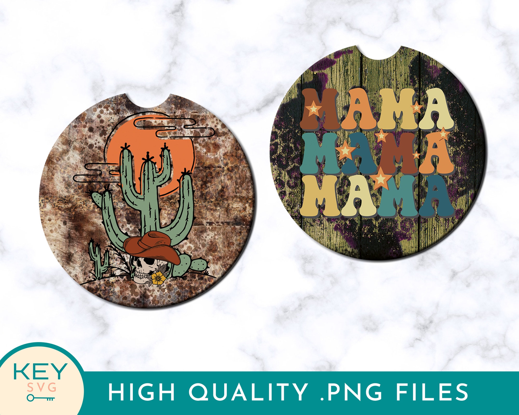 25 Country Western Car Coaster Bundle Png Cowhide Png Drink - Etsy