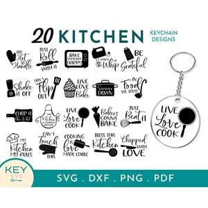 Kök Svg Designs, Skärbräda Svg, Grytlapp Svg, Bakning Svg, Matlagning Svg, Bakning Svg, Förkläde Design Svg, Nyckelrings Svg, Nyckelrings Svg