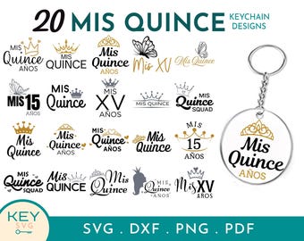 Mis Quince Anos, Xv Svg, Quinceañera Svg, Mis Quince Svg Bundle, Mis Quince Squad Svg, Birthday Girl Svg, Party Favors, Cut File For Cricut